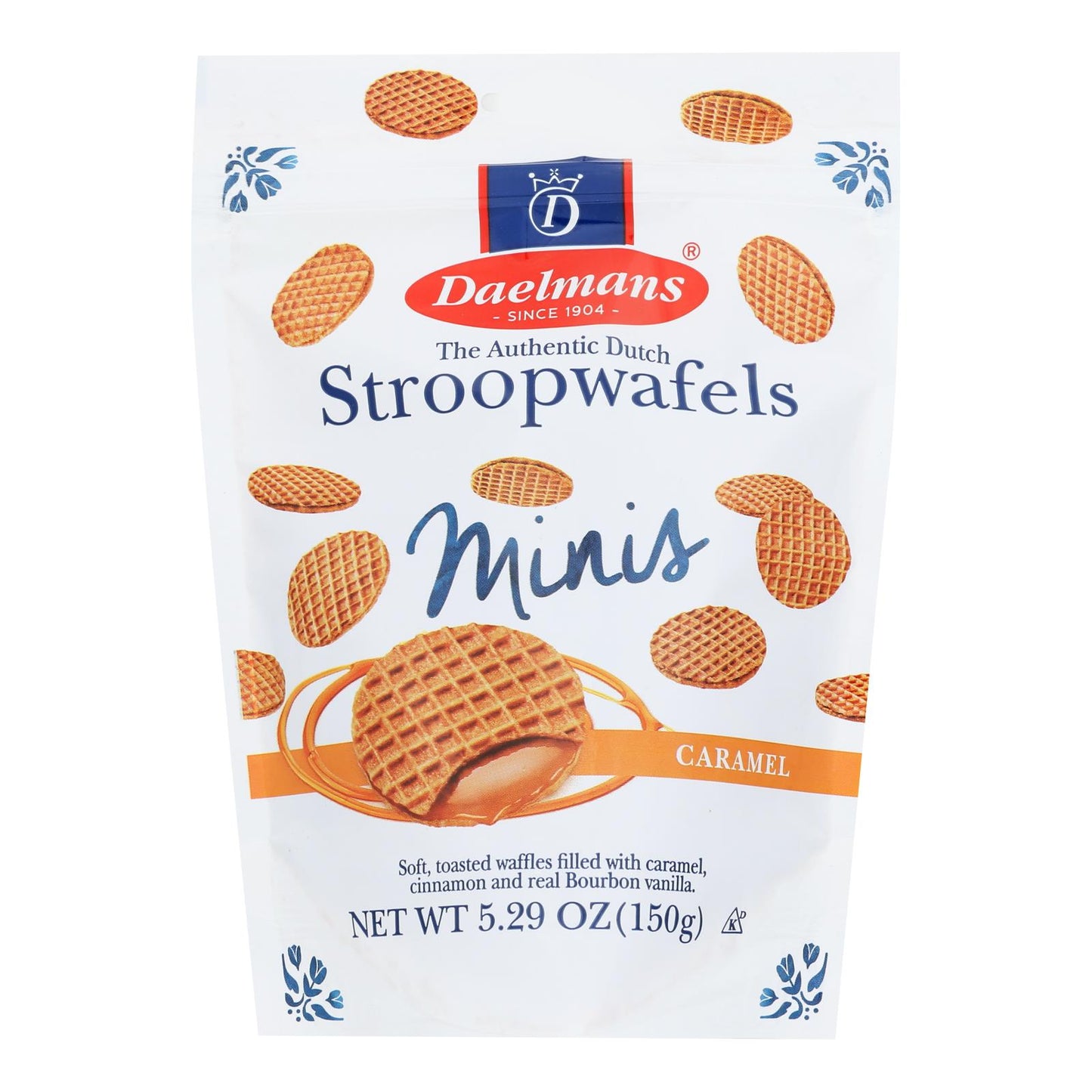 Daelmans Stroopwafel - Caramel - Mini - Case of 10 - 5.29 Ounce