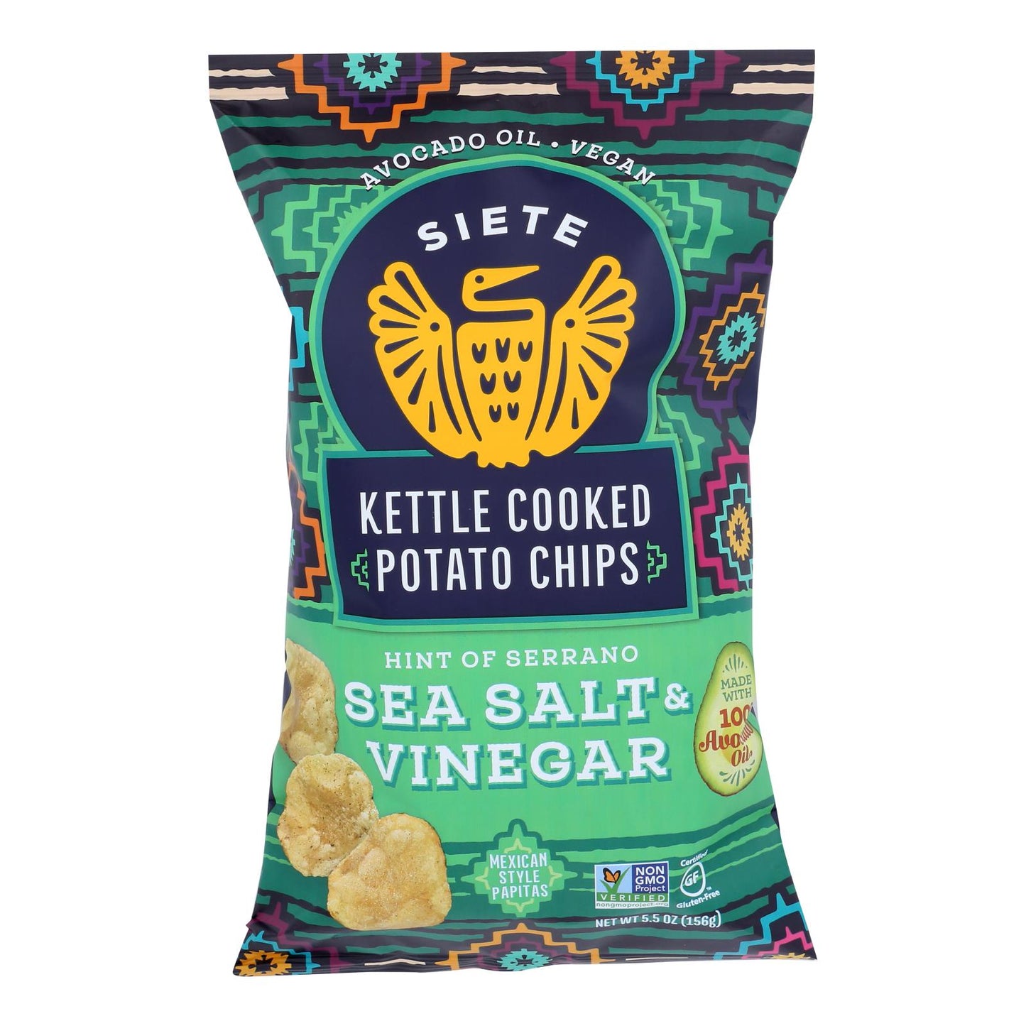 Siete - Ktl/chp Srano Sea Salt Vinegar - Case of 6-5.5 Ounce