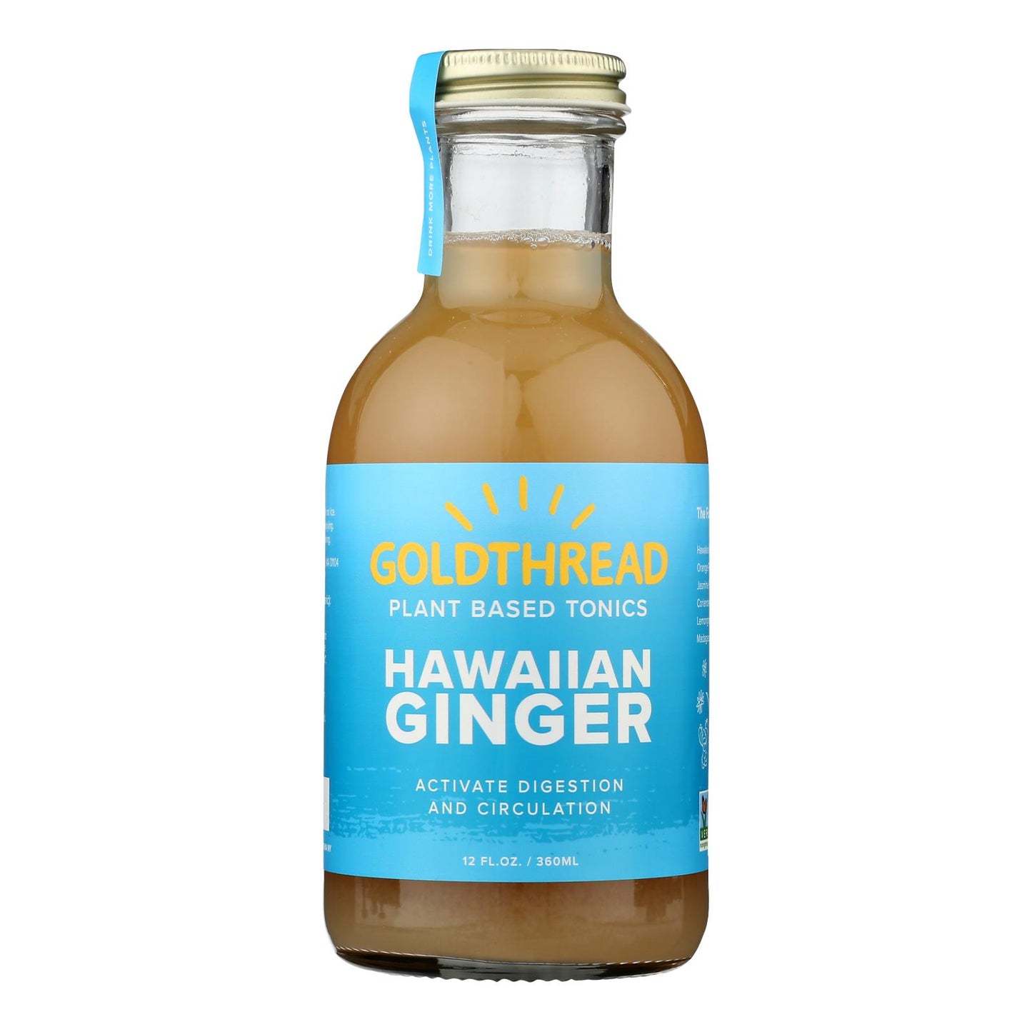 Goldthread Hawaiian Ginger Herbal Tonic  - Case of 6 - 12 Fluid Ounce