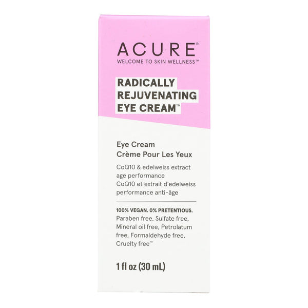 Acure - Eye Cream - Chlorella and Edelweiss Stem Cell - 1 FL Ounce.