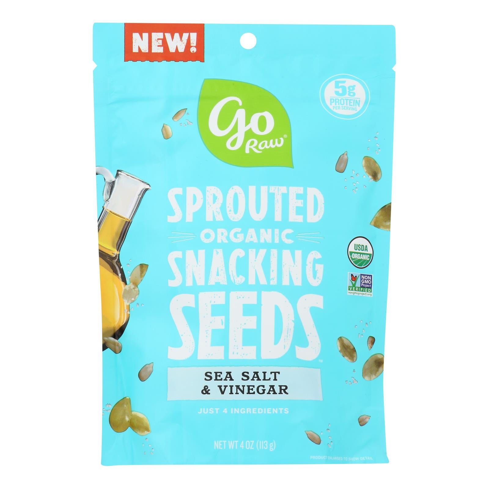 Go Raw - Snack Seed Sslt&vngr Sprt - Case of 10 - 4 Ounce