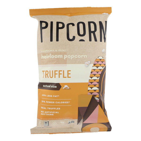 Pipcorn Mini Popcorn - Truffle - Case of 12 - 4 Ounce.