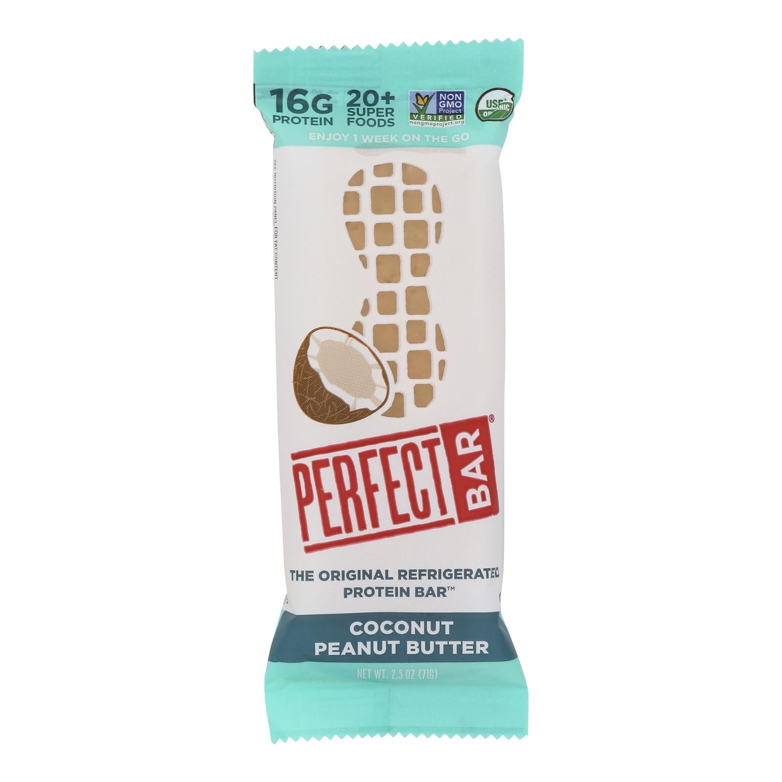 Perfect Bar Coconut Peanut Butter Bar - Case of 8 - 2.5 Ounce
