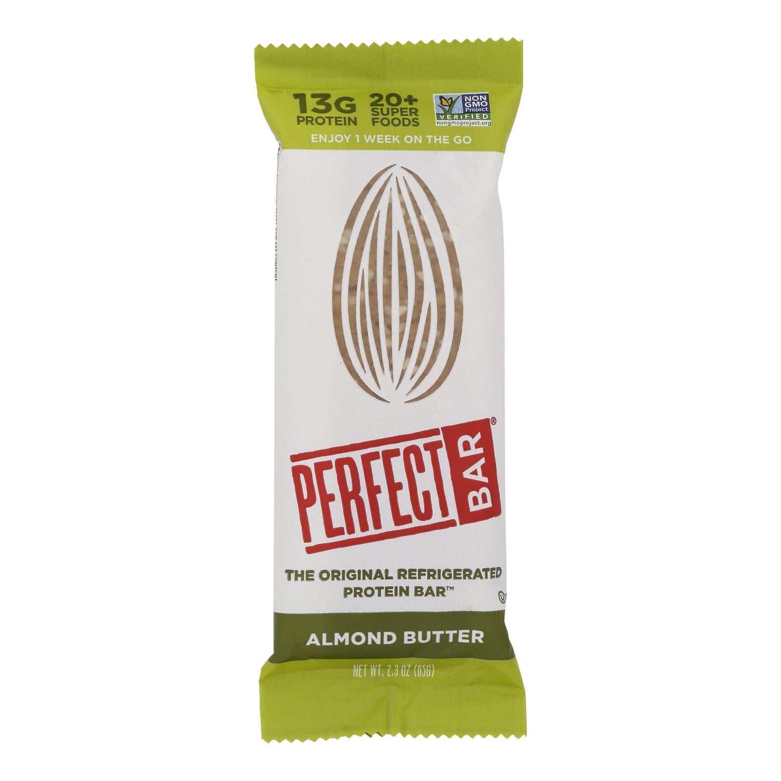 Perfect Bar Almond Butter Bar  - Case of 8 - 2.3 Ounce