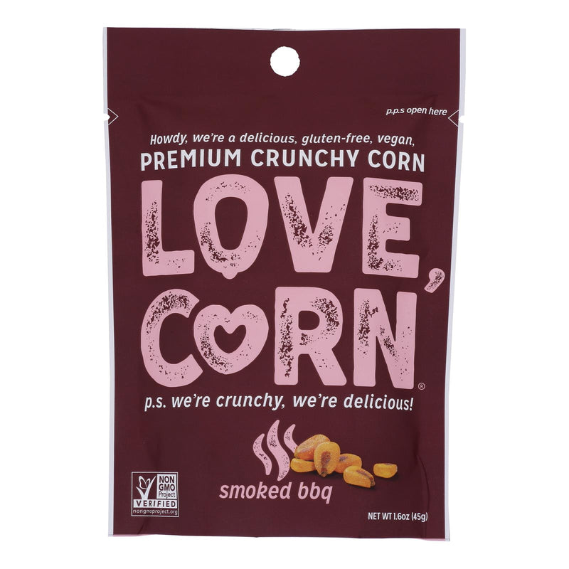 Love Corn - Roasted Corn BBQ - Case of 10 - 1.6 Ounce