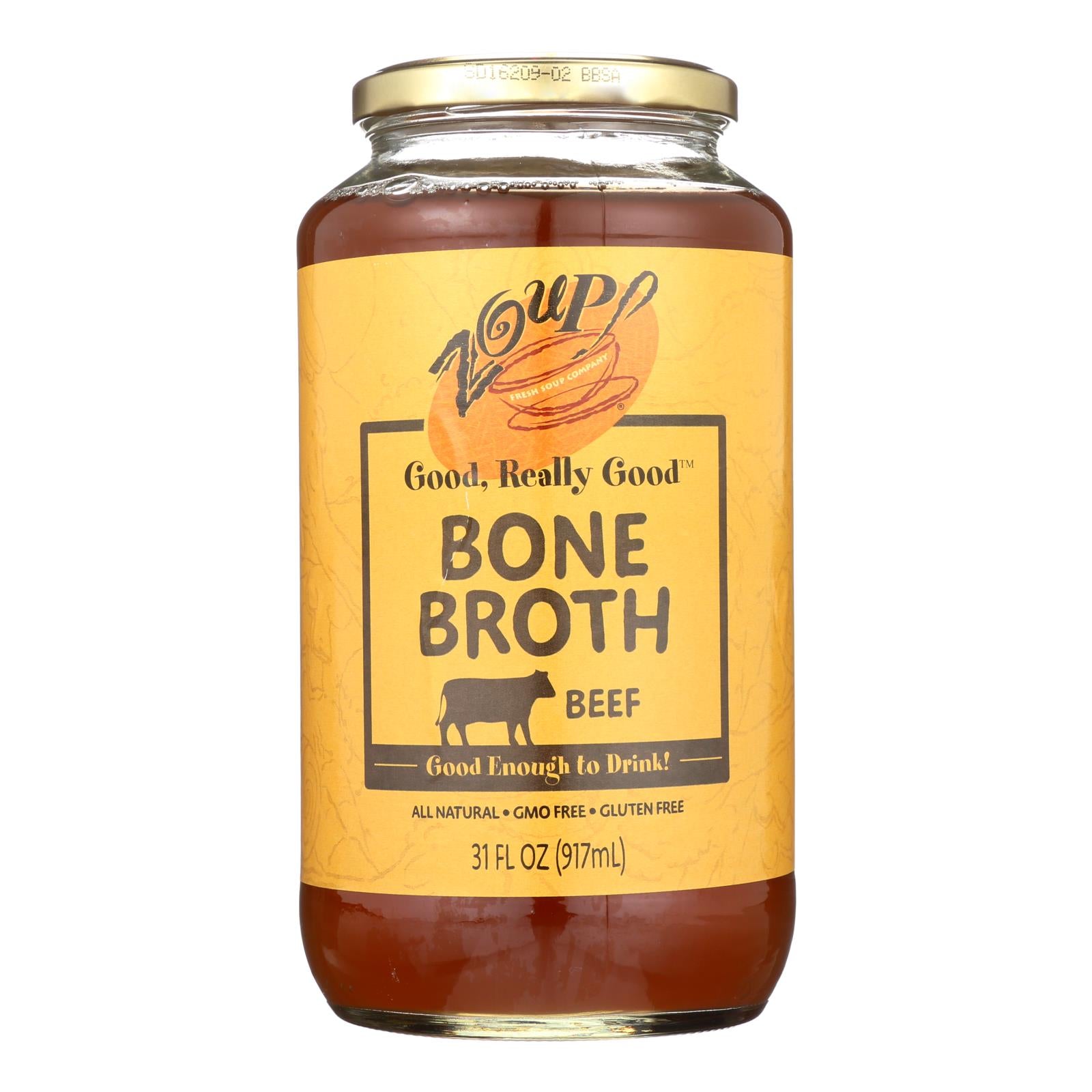 Zoup! Good Really Good - Bone Broth - Beef - Case of 6 - 31 fl Ounce.