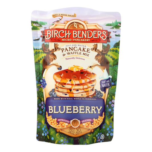 Birch Benders Pancake And Waffle Mix - Blueberry - Case of 6 - 14 Ounce.