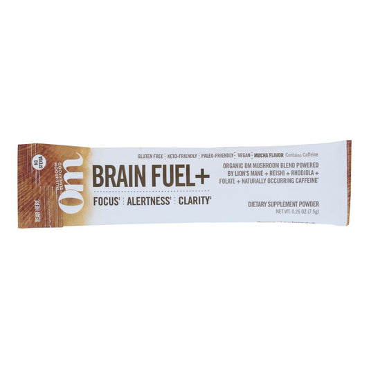 Om - Brn Fuel Powder Mushroom Drink - Case of 10 - .26 Ounce