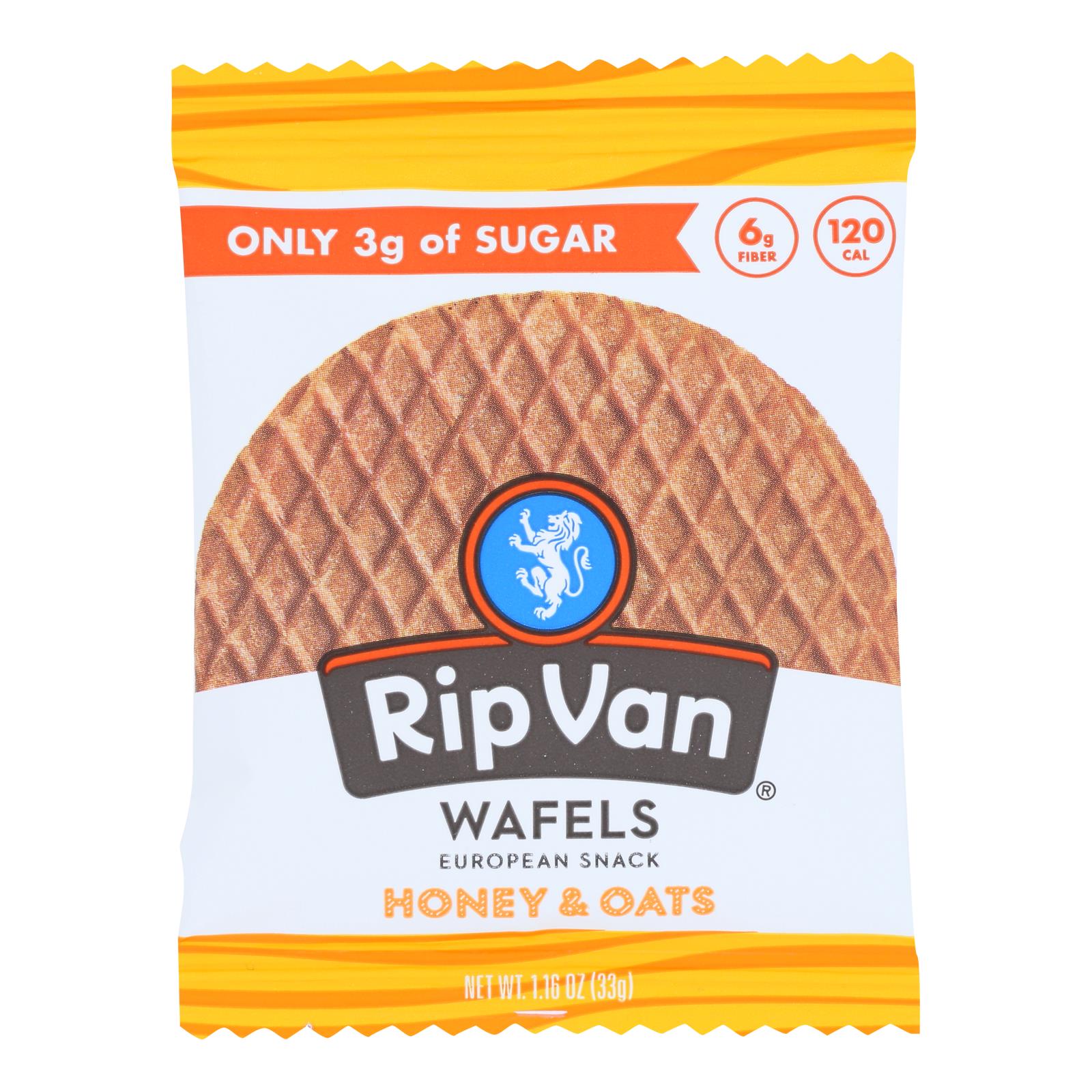 Rip Van Wafels - Wafel Honey Oats - Case of 12-1.16 Ounce