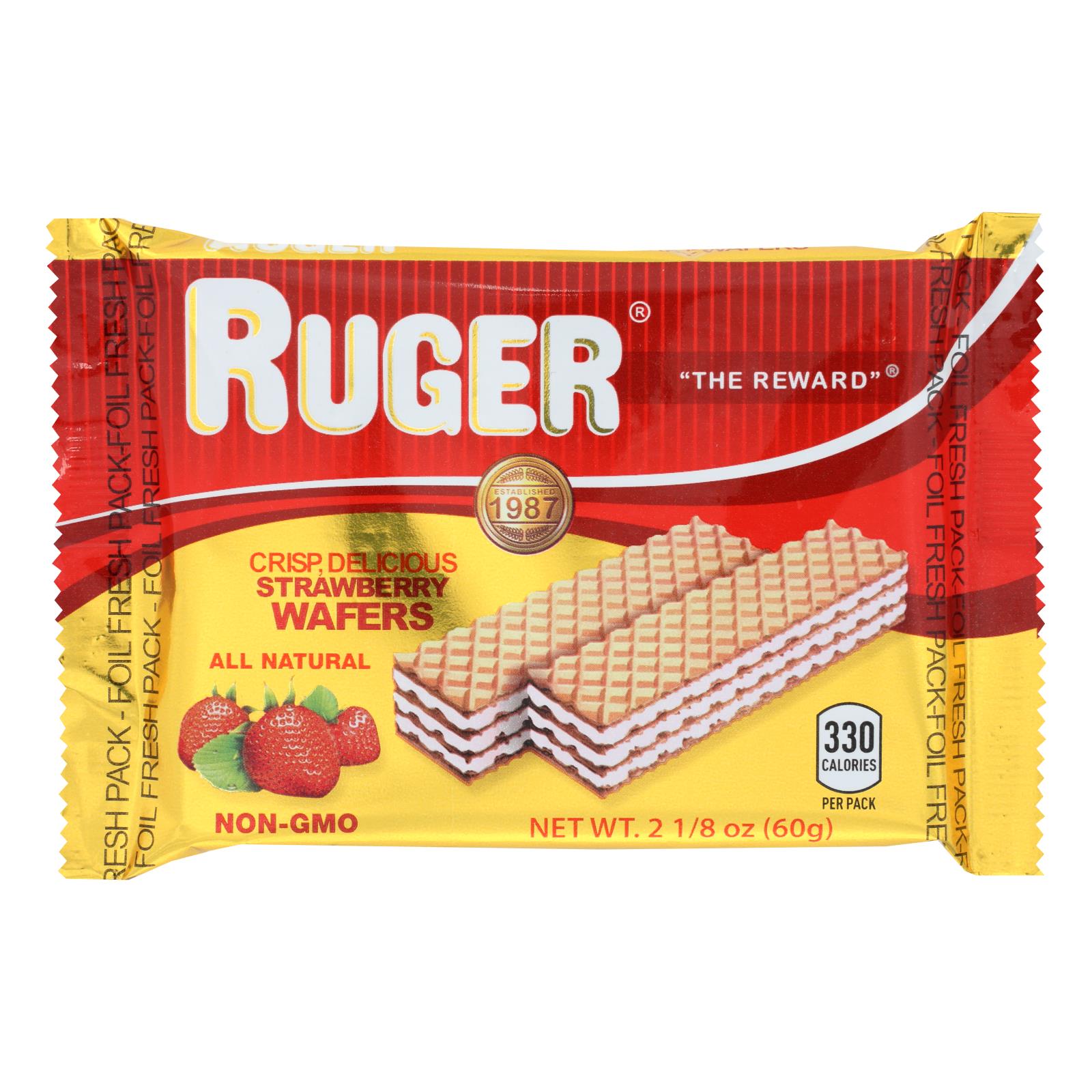 Ruger Wafers, Strawberry  - Case of 12 - 2.125 Ounce
