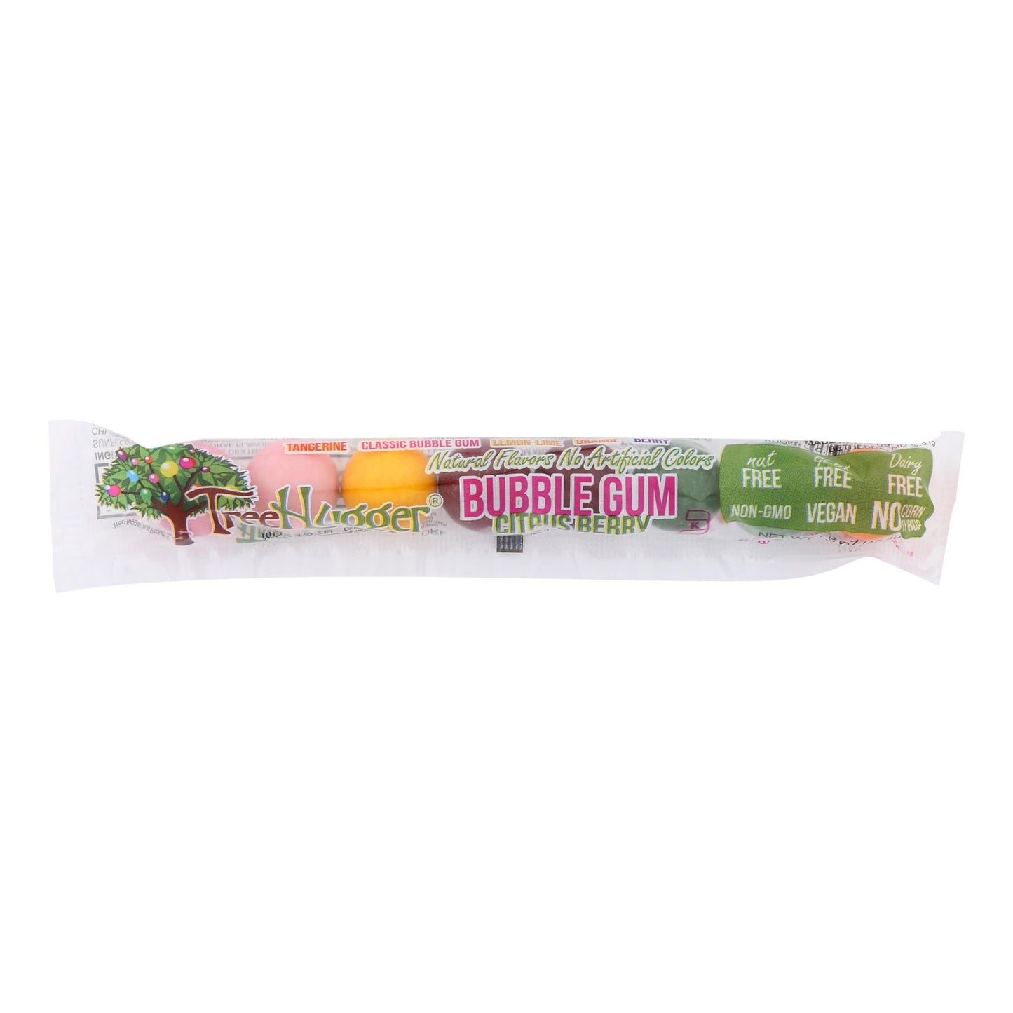 Tree Hugger Gumballs - Citrus Berry - 8 Count Tubes - 1.6 Ounce - Case of 12