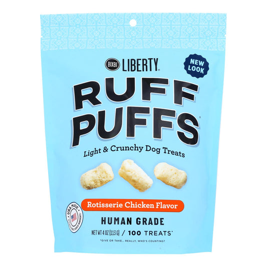 Bixbi - Ruff Puffs Rotissrie Chicken - Case of 8-4 Ounce