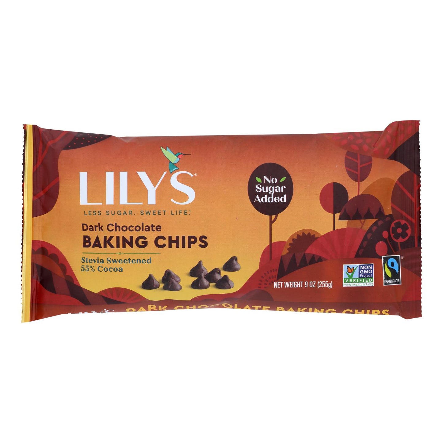 Lily's Sweets Dark Chocolate - Case of 12 - 9 Ounce.