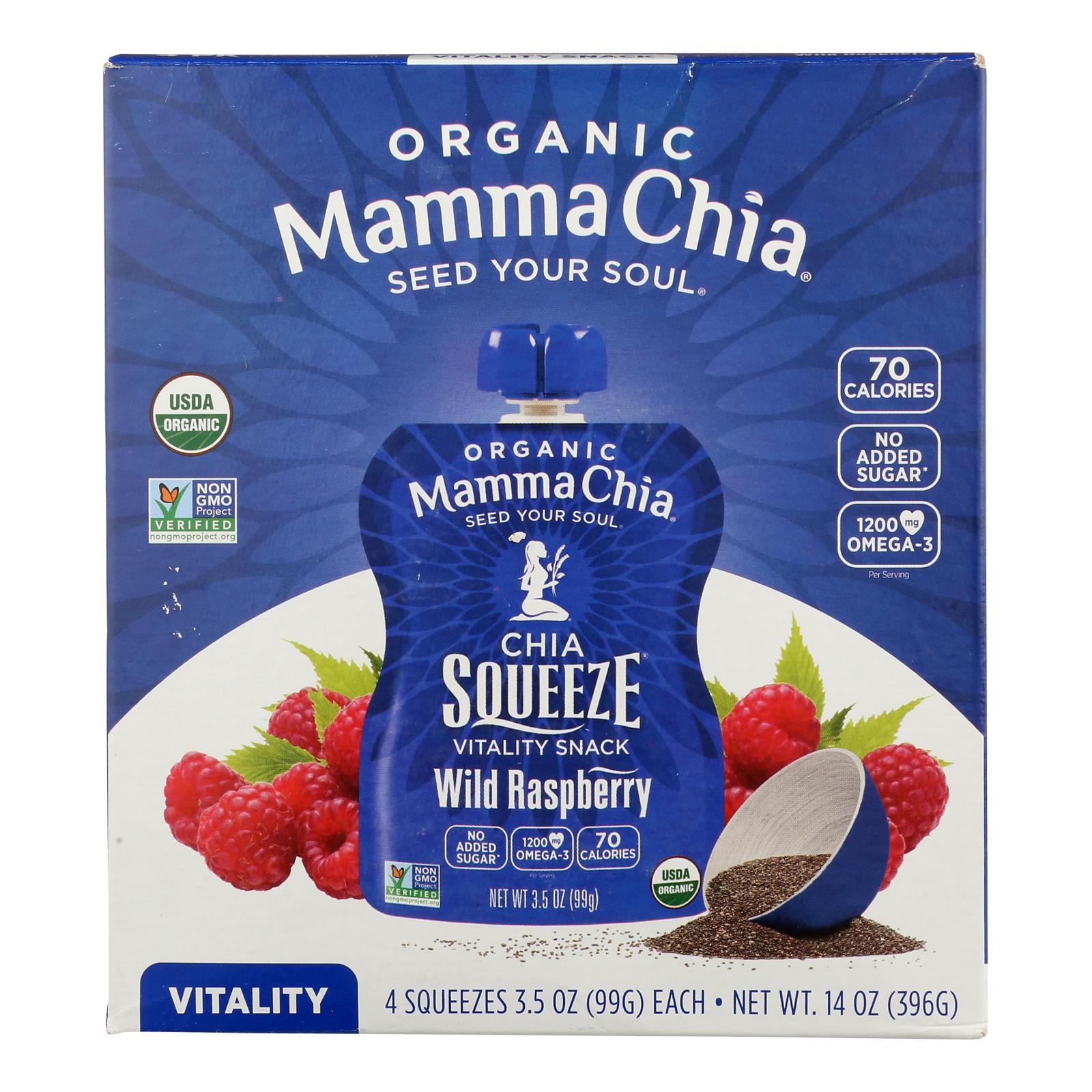 Mamma Chia Organic Chia Squeeze Vitality Snack  - Case of 6 - 4/3.5 Ounce