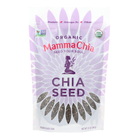 Mamma Chia Chia Seed - Organic - Black - Case of 4 - 12 Ounce