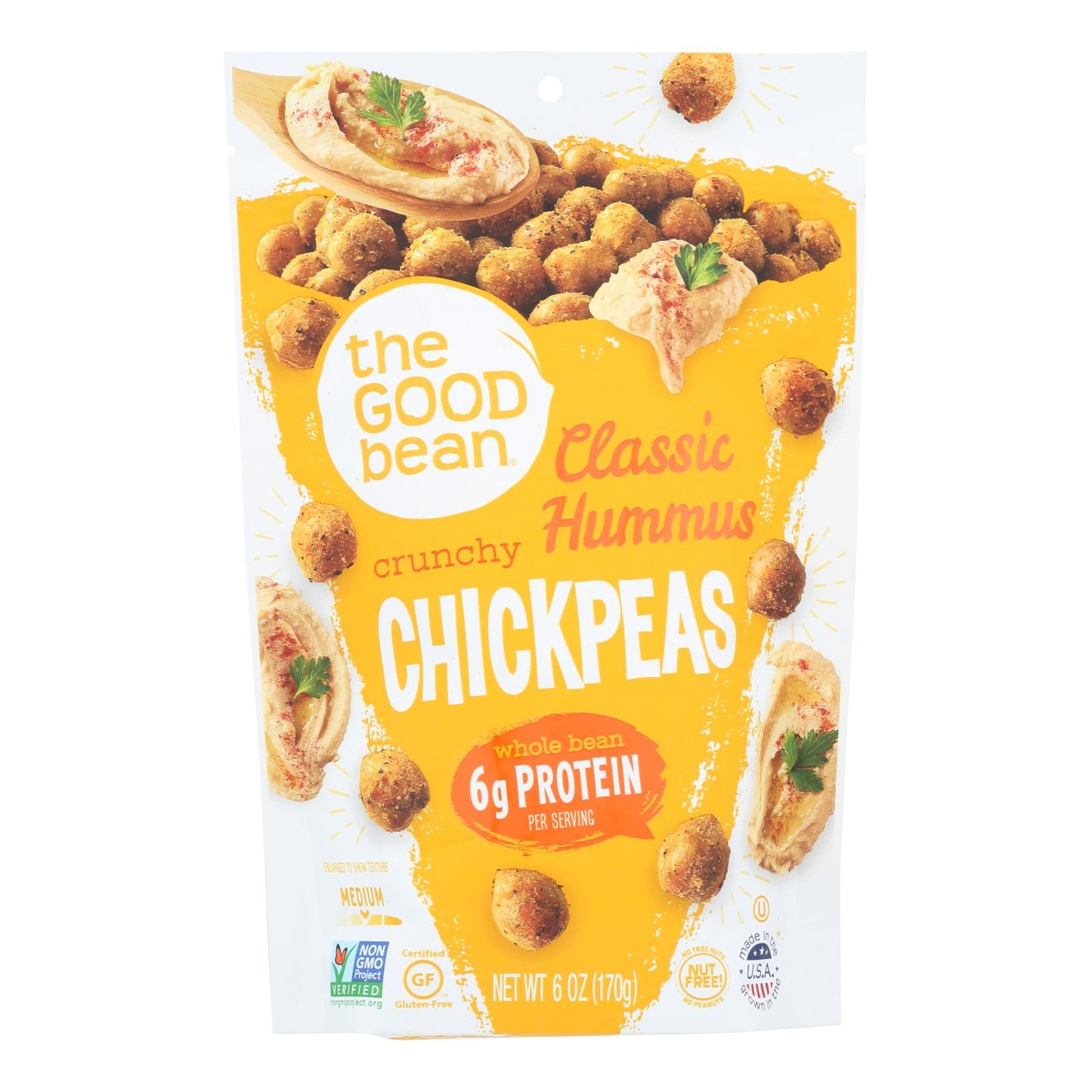 The Good Bean Crunchy Chickpeas - Case of 6 - 6 Ounce