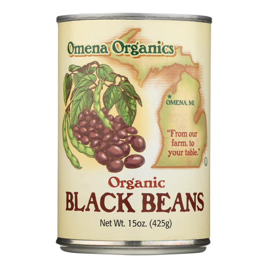 Omena Organics - Beans Black - Case of 12 - 15 Ounce