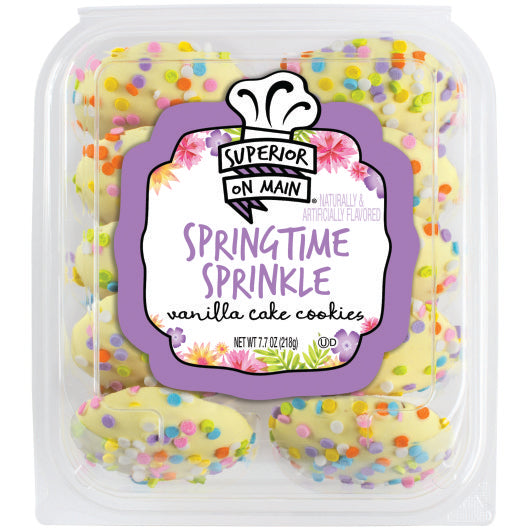 Superior On Main Springtime Sprinkle Vanilla Cookie 7.7 Ounce Size - 12 Per Case.