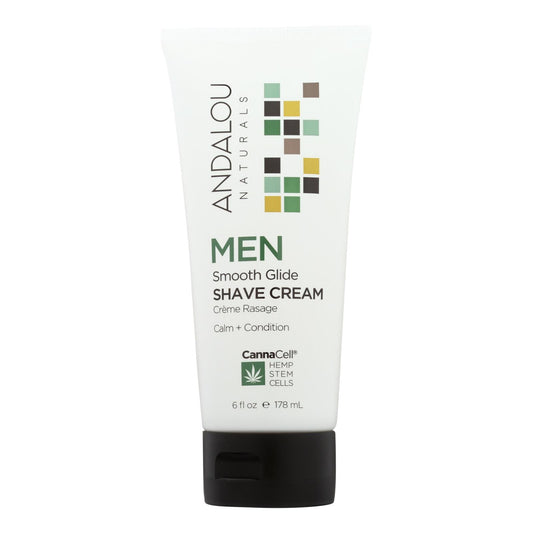 Andalou Naturals - MEN Smooth Glide Shave Cream - 6 fl Ounce.