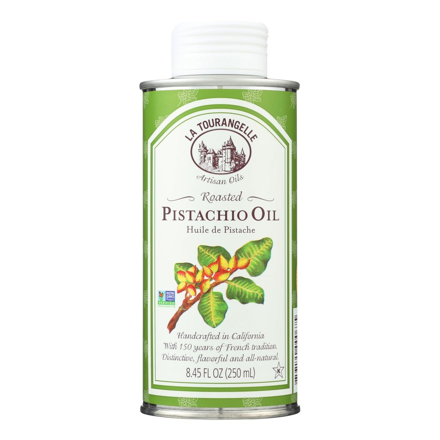 La Tourangelle Roasted Pistachio Oil - Case of 6 - 8.45 Ounce.