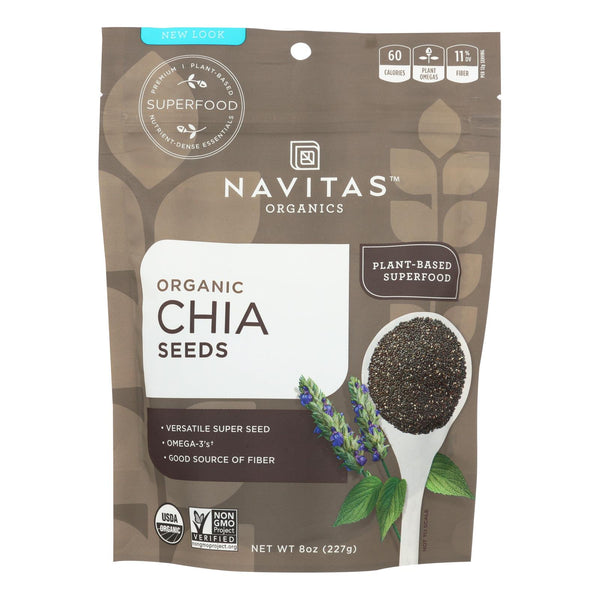 Navitas Naturals Chia Seeds - Organic - Raw - 8 Ounce - case of 12