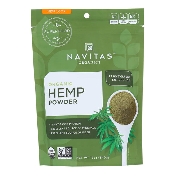 Navitas Naturals Protein Powder - Organic - Hemp - Raw - 12 Ounce - case of 6