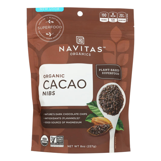 Navitas Naturals Cacao Nibs - Organic - Raw - 8 Ounce - case of 12