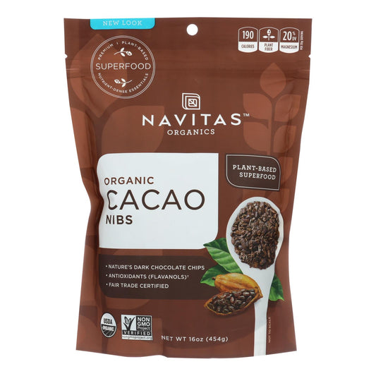 Navitas Naturals Cacao Nibs - Organic - Raw - 16 Ounce - case of 6