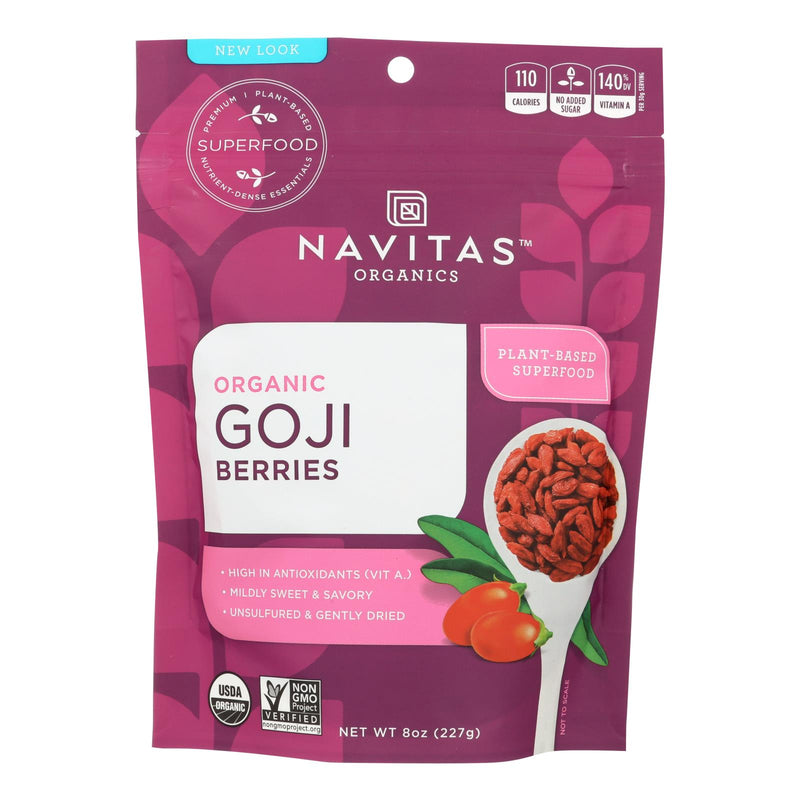 Navitas Naturals Goji Berries - Organic - Sun-Dried - 8 Ounce - case of 12