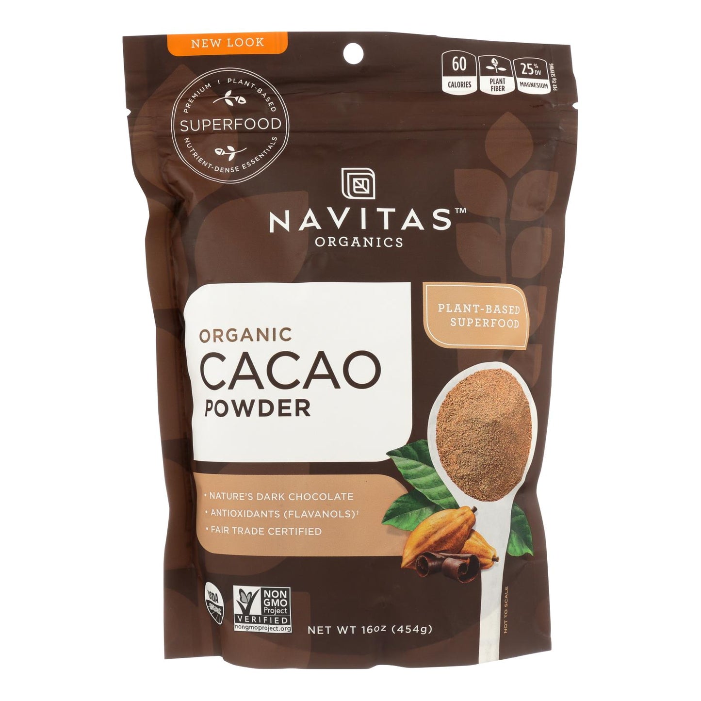 Navitas Naturals Cacao Powder - Organic - Raw - 16 Ounce - case of 6