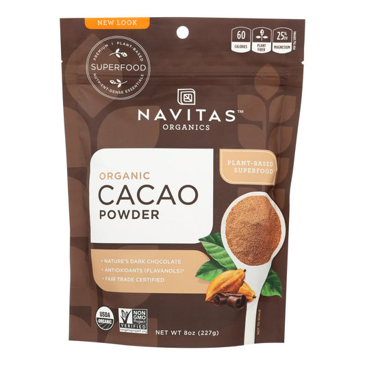 Navitas Naturals Cacao Powder - Organic - Raw - 8 Ounce - case of 12