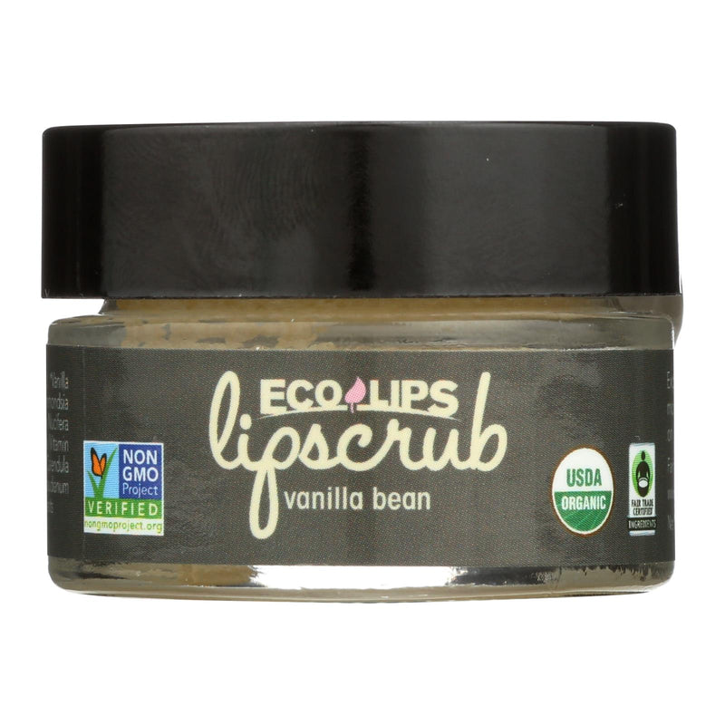 Ecolips Organic Lip Scrub - Vanilla Bean - Case of 6 - 0.5 Ounce.