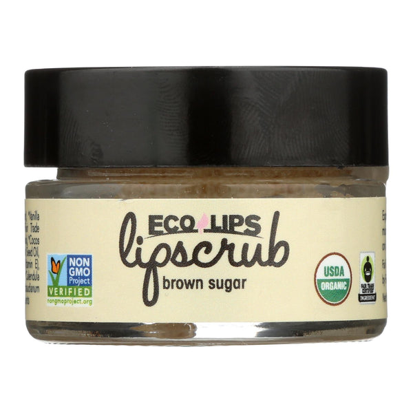 Ecolips Organic Lip Scrub - Brown Sugar - Case of 6 - 0.5 Ounce.