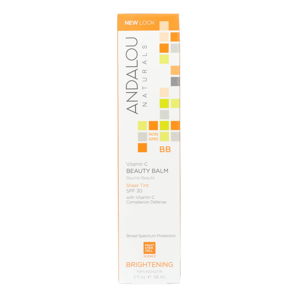 Andalou Naturals Beauty Balm Sheer Tint with SPF 30 Brightening - 2 Ounce