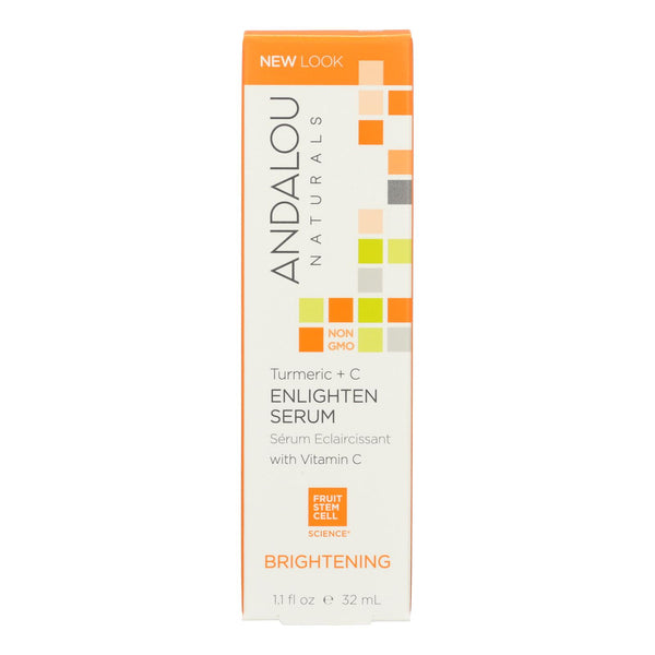 Andalou Naturals Enlighten Serum Turmeric + C Brightening - 1.1 Ounce