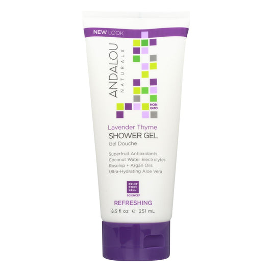 Andalou Naturals Shower Gel - Lavender Thyme Refreshing - 8.5 fl Ounce