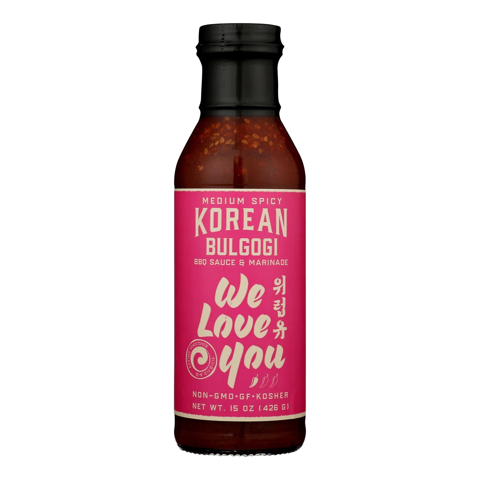 We Love You - Kor Bbq Sce&mrnd Medium Spicy - Case of 6-15 Ounce
