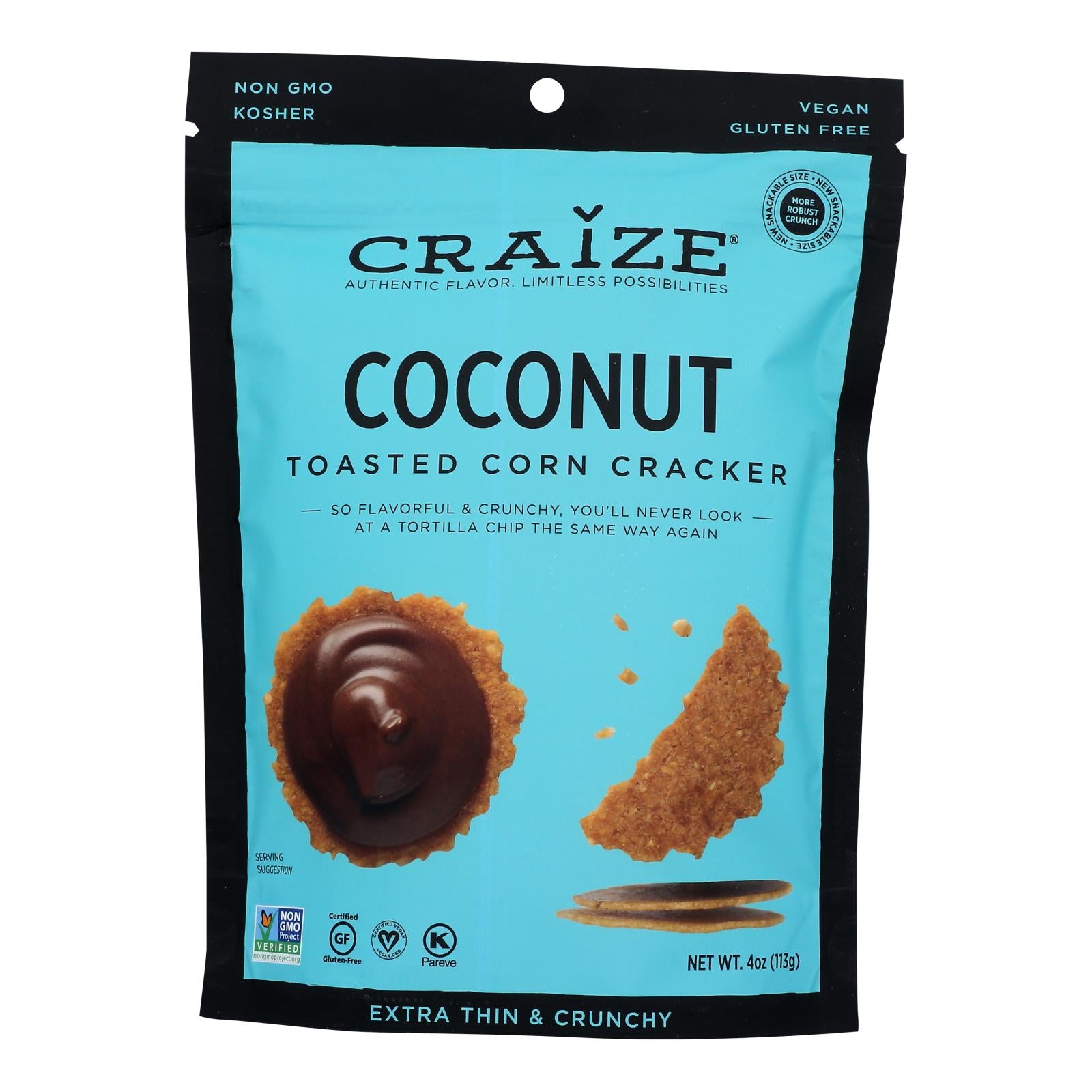 Craize - Corn Crisps Cocont Toastd - Case of 6 - 4 Ounce