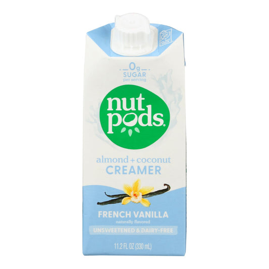 Nutpods - Non-Dairy Creamer French Vanilla Unsweetened - Case of 12 - 11.2 fl Ounce.