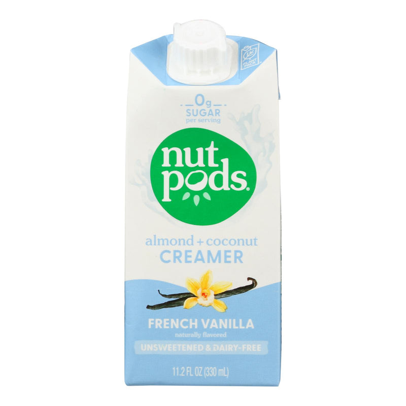 Nutpods - Non-Dairy Creamer French Vanilla Unsweetened - Case of 12 - 11.2 fl Ounce.