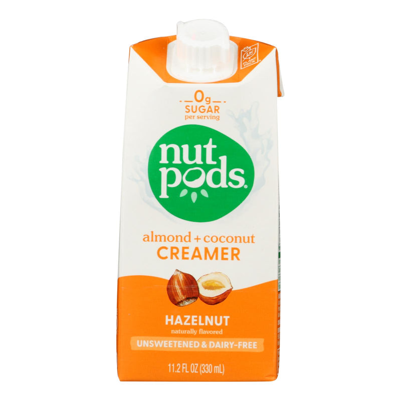 Nutpods - Non-Dairy Creamer Hazelnut Unsweetened - Case of 12 - 11.2 fl Ounce.