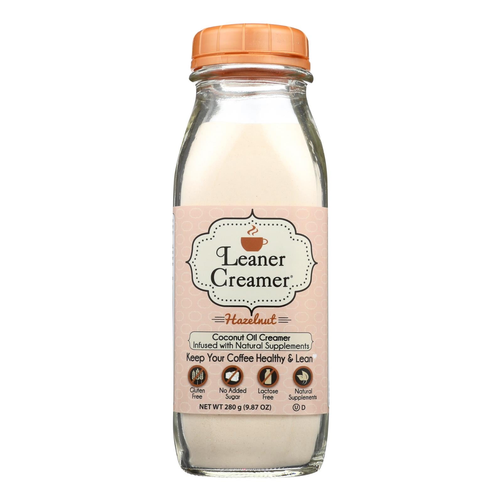 Leaner Creamer - Creamer Hazelnut - Case of 6 - 9.87 Ounce