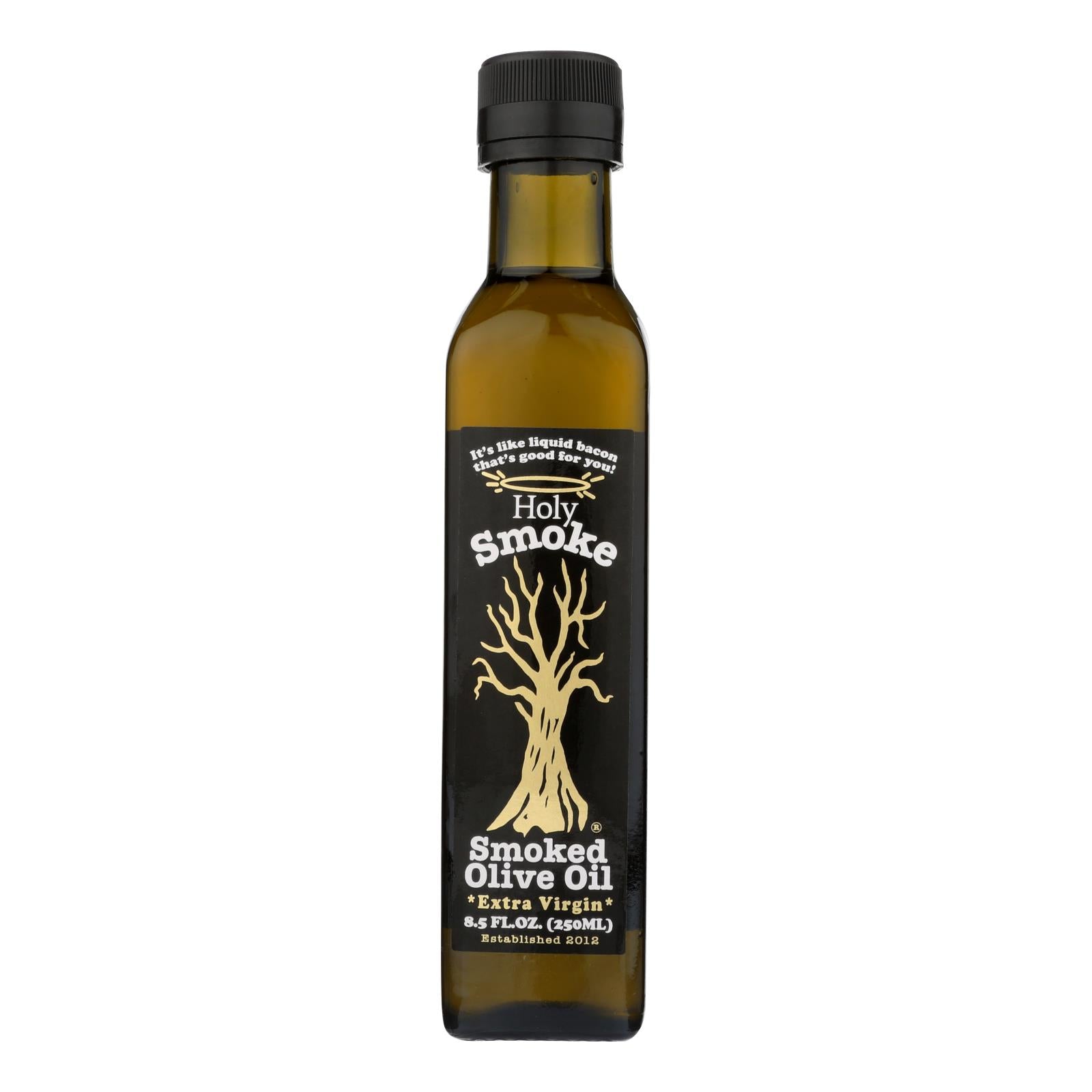 Holy Smoke - Oil Olive Ev Smoked - Case of 6 - 8.5 Fluid Ounce