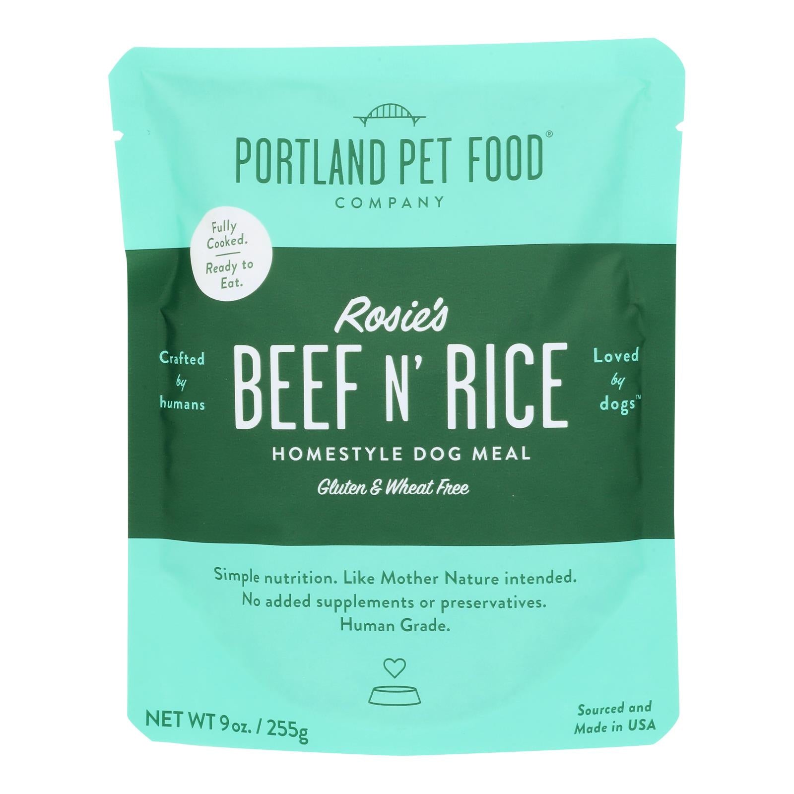 Portland Pet Food Company - Dog Meal Hmstyl Beef Rice - Case of 8-9 Ounce