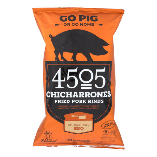 4505 - Pork Rinds - Chicharones - Smokehouse BBQ - Case of 12 - 2.5 Ounce