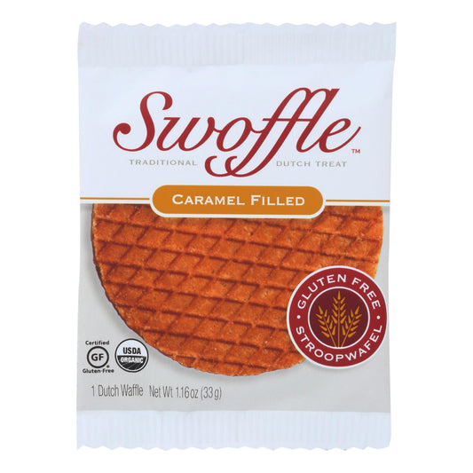 Swoffle Dutch Waffle - Original Caramel - Case of 16 - 1.16 Ounce.