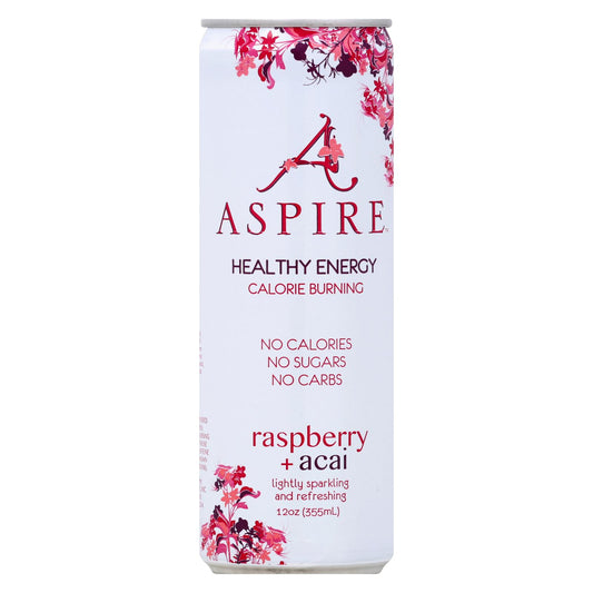 Aspire Healthy Energy - Sparkling Raspberry Acai - Case of 12 - 12 Ounce