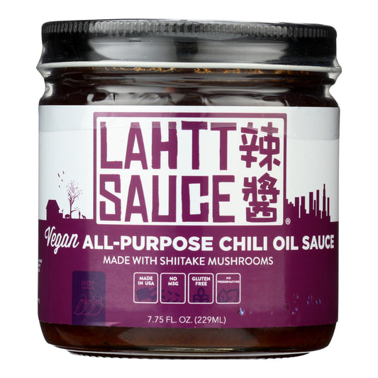 Lahtt Sauce Co - Sauce Chili Oil Hot Vegan - Case of 6 - 7.75 Ounce