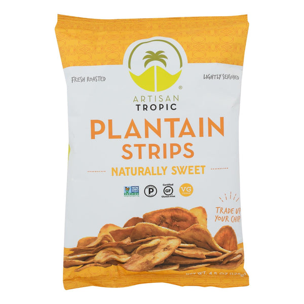 Artisan Tropic Plantain Strips - Naturally Sweet - Case of 12 - 4.5 Ounce.