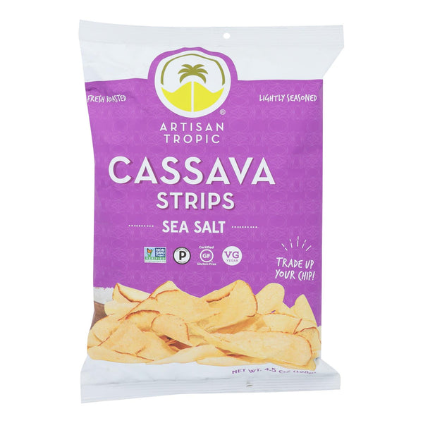 Artisan Tropic Cassava Strips - Sea Salt - Case of 12 - 4.5 Ounce.